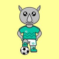 vettore illustrazione di il animale personaggio indossare un' calcio maglia a il mondo tazza