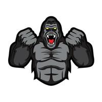 arrabbiato gorilla illustrazione vettore