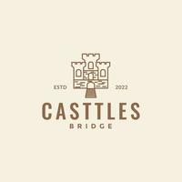 castello con ponte fricchettone logo design vettore