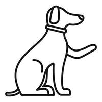 domestico cane formazione icona, schema stile vettore