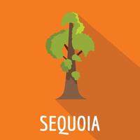 sequoia icona, piatto stile vettore