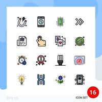 azione vettore icona imballare di 16 linea segni e simboli per documento frecce smartphone freccia Telefono modificabile creativo vettore design elementi
