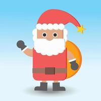 vettore Natale giorno di Santa Claus cartone animato per decorare Natale giorno Festival. illustrazione vettore di Santa Claus nel Natale giorno sfondo vendita concetto.uso per X mas giorno Santa Claus saldi.