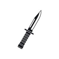 militare coltello icona, semplice stile vettore