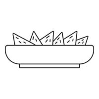 nachos piatto icona, schema stile vettore