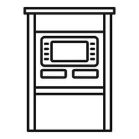 ATM terminale icona, schema stile vettore