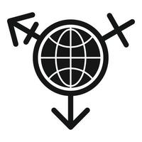 globale lgbt icona, semplice stile vettore