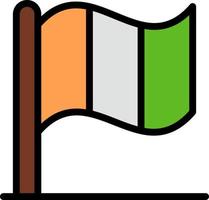 bandiera Irlanda irlandesi attività commerciale logo modello piatto colore vettore