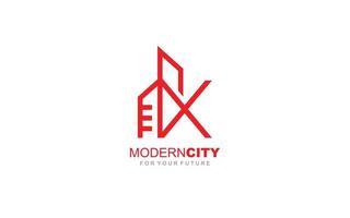 X logo edificio per il branding azienda. costruzione modello vettore illustrazione per il tuo marca.