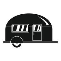 campo trailer icona, semplice stile vettore