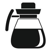 caffè bicchiere pentola icona, semplice stile vettore