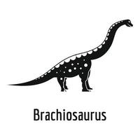 brachiosauro icona, semplice stile. vettore