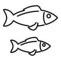 pesce azienda agricola fabbrica icona, schema stile vettore
