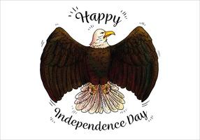 Acquerello Bald Eagle Independence Day Vector