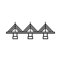 ponte icona, schema stile vettore