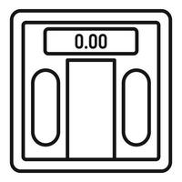 peso digitale bilancia icona, schema stile vettore