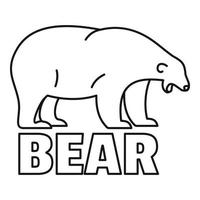 polare orso lacrime logo, schema stile vettore