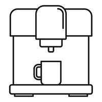 barista caffè macchina icona, schema stile vettore