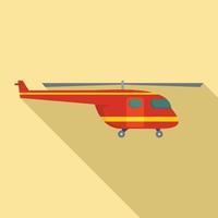 salvare elicottero icona, piatto stile vettore