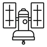 orbita satellitare icona, schema stile vettore