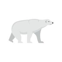 artico orso icona, piatto stile vettore