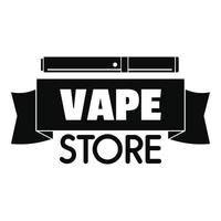 Vape memorizzare nastro logo, semplice stile vettore