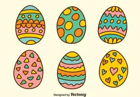 Vettori disegnati a mano delle uova di Pasqua