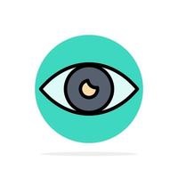 App di base icona design occhio mobile astratto cerchio sfondo piatto colore icona vettore