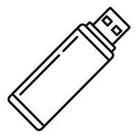 Conservazione USB veloce icona, schema stile vettore