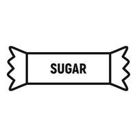 zucchero bastone pacchetto icona, schema stile vettore