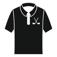golf polo camicia icona, semplice stile vettore