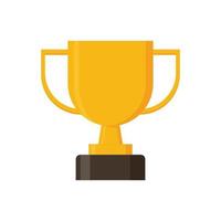 vincitore trofeo vettore. piatto illustrazione di d'oro trofeo o tazza, gli sport premio, o campione. vettore