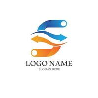 design del logo della lettera aziendale s aziendale vettore