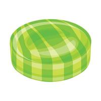 verde caramello icona, cartone animato stile vettore