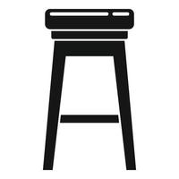 caffè bar sedia icona, semplice stile vettore