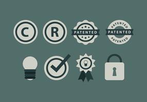 Simbolo e icone del copyright gratuito vettore