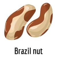 brasile Noce icona, cartone animato stile vettore
