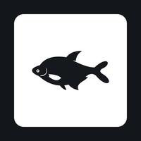 pesce icona, semplice stile vettore