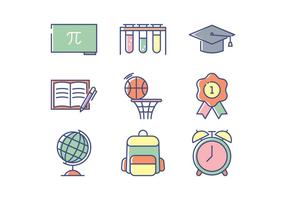 Set di icone di educazione