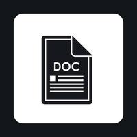 file doc icona, semplice stile vettore