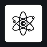 atomo con elettroni icona, semplice stile vettore