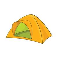 giallo tenda icona, cartone animato stile vettore