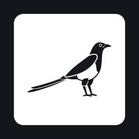 uccello icona, semplice stile vettore