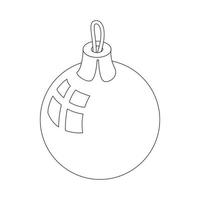 Natale palla icona, schema stile vettore