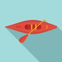 superiore Visualizza sport kayak icona, piatto stile vettore