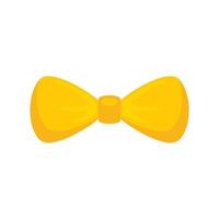 moda giallo arco cravatta icona, piatto stile vettore