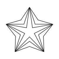 stella icona, schema stile vettore