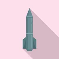 missile balistico icona, piatto stile vettore