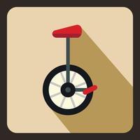 monociclo icona nel piatto stile vettore