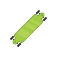 moderno lungo skateboard icona, piatto stile vettore